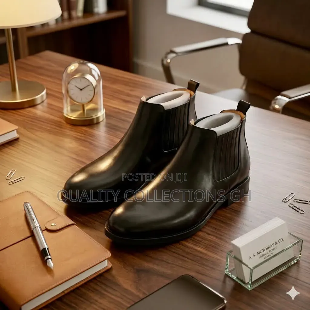 Black Leather Aldo Chelsea Boots