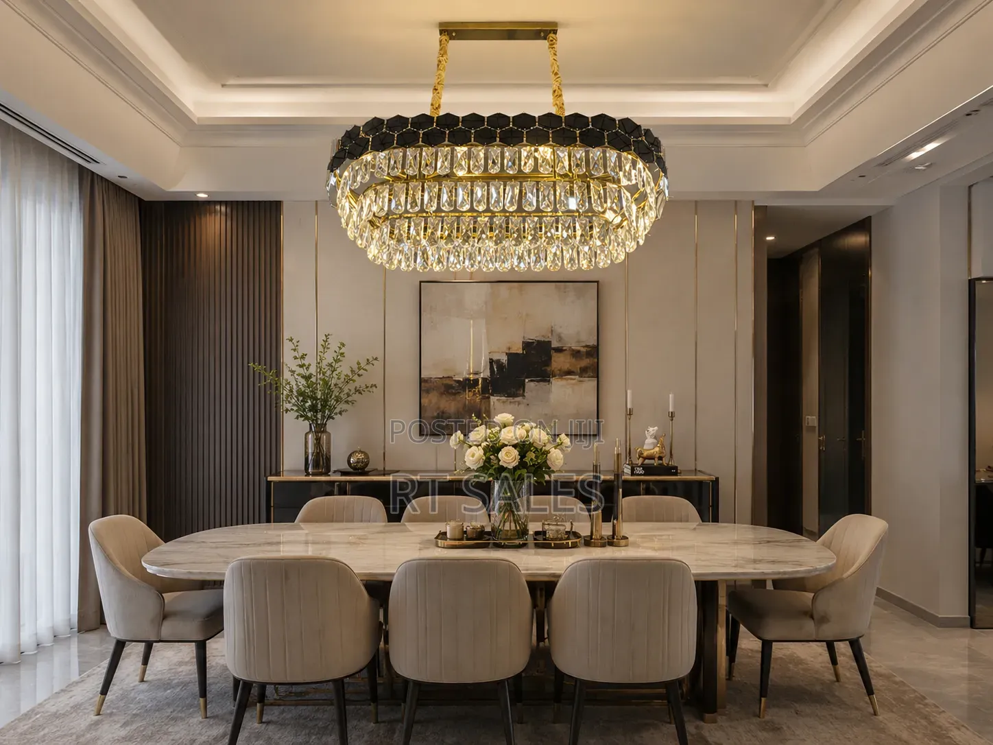 Dropping Crystals Chandelier