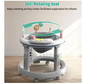 Baby Walker With Adjustableheight,Removable Tray for Feeding,Has Music