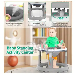 Baby Walker With Adjustableheight,Removable Tray for Feeding,Has Music
