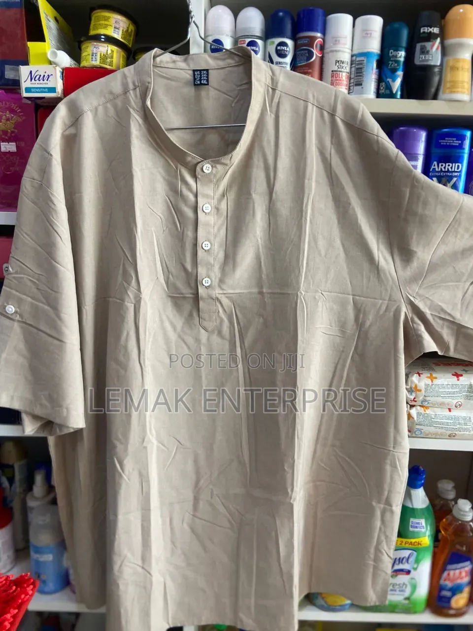 Men's Short Sleeve Henley Shirt