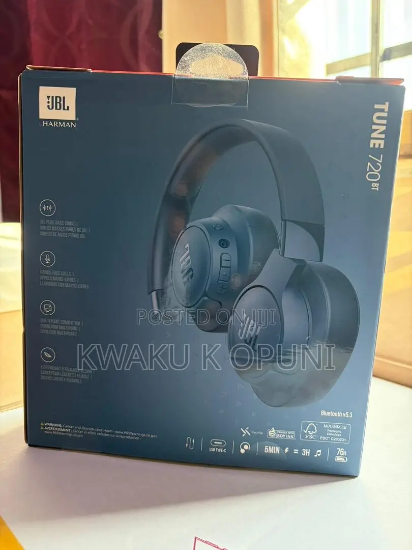 JBL Tune 720bt Wireless Over-Ear Headphones