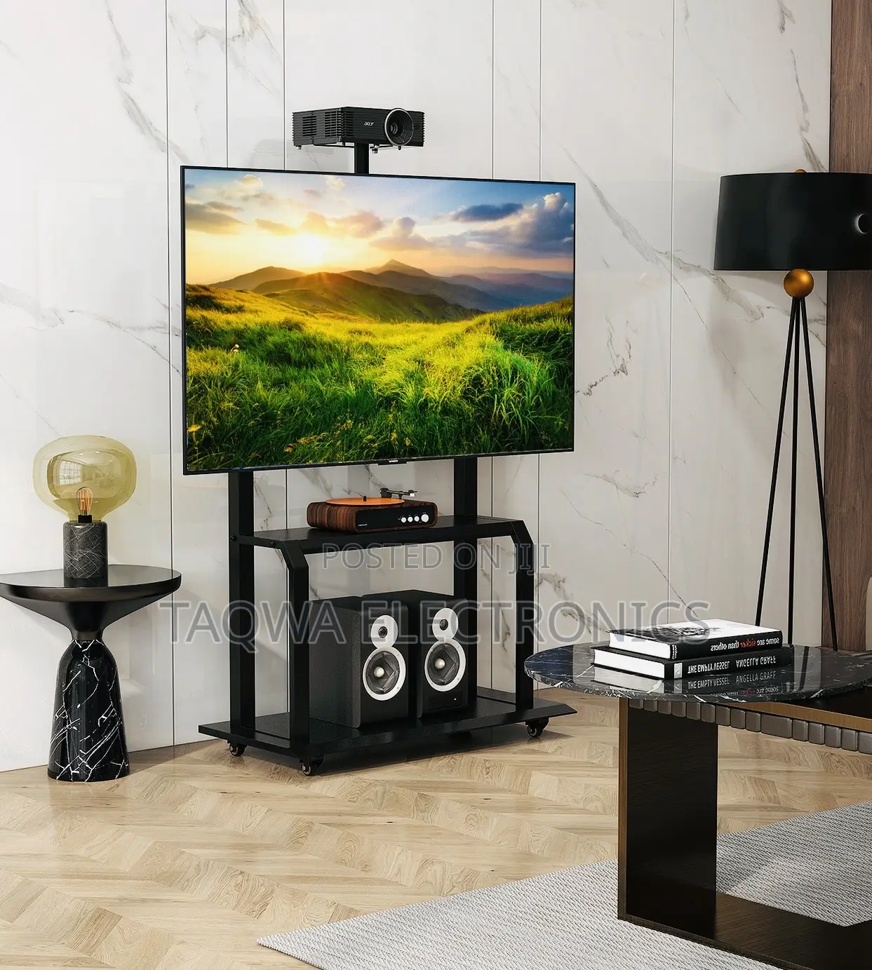 The Floor Standing Mobile Tv Stand 60-100 Inches