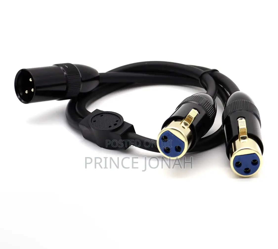 Lokeke 0.5m Y Splitter Adapter Xlr Male To Dual Xlr Female 3pin Cable