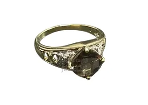 9ct Gold Unisex Smokey Quartz Ring