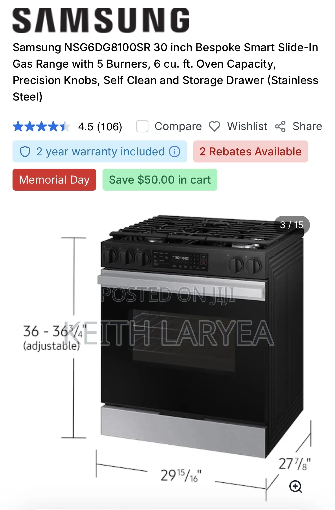 Gas Stove / Electric