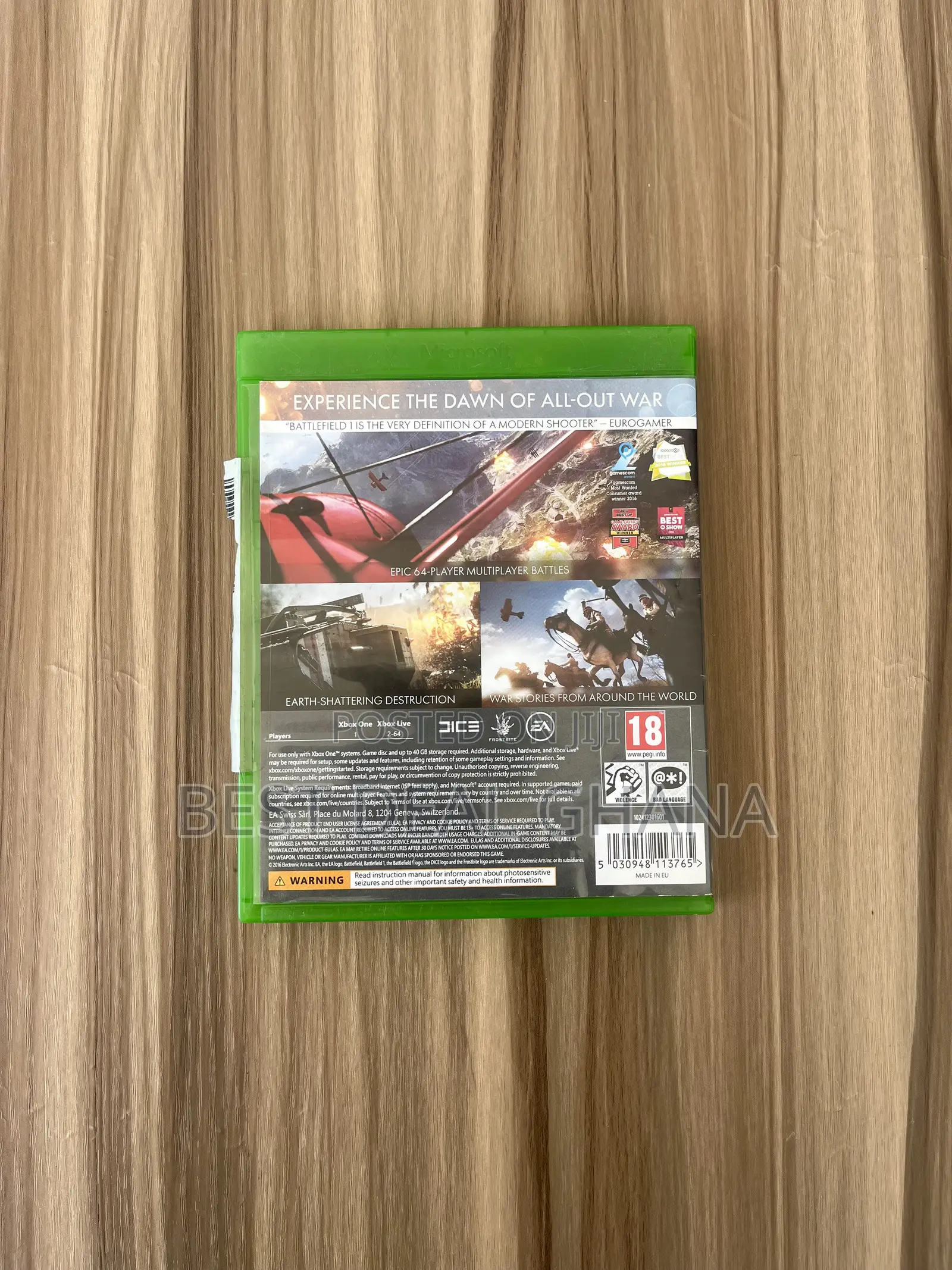 Battlefield 1 Xbox One Game Cd