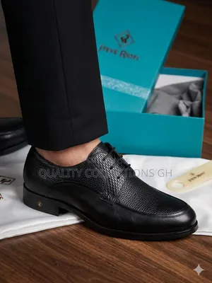 Steve Riots Black Leather Shoe