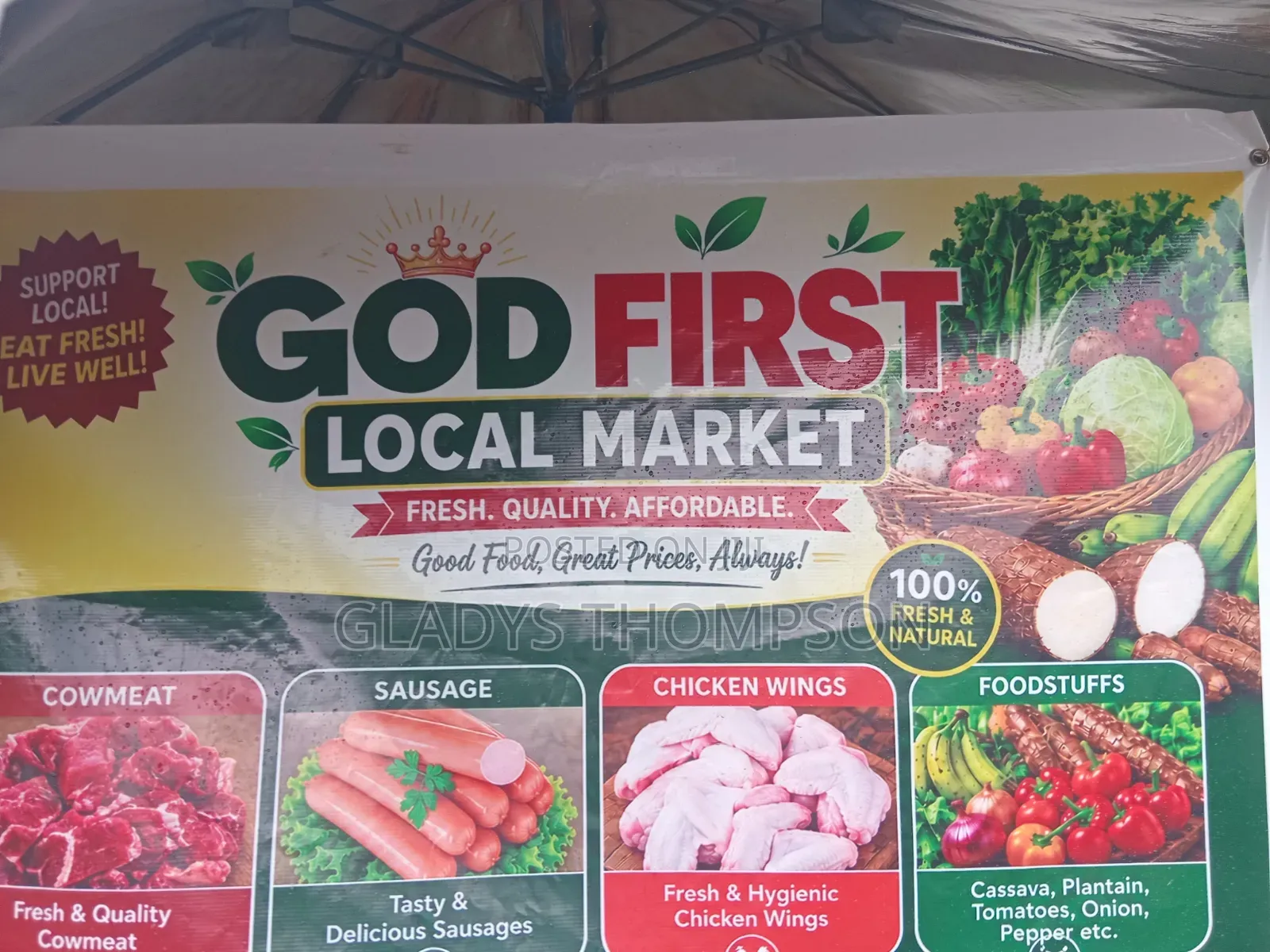 Local Market And Cold Store Fresh Casava Tomatoes And Yam ,Plantains .