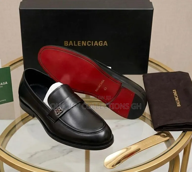 Balenciaga Black Leather Shoe