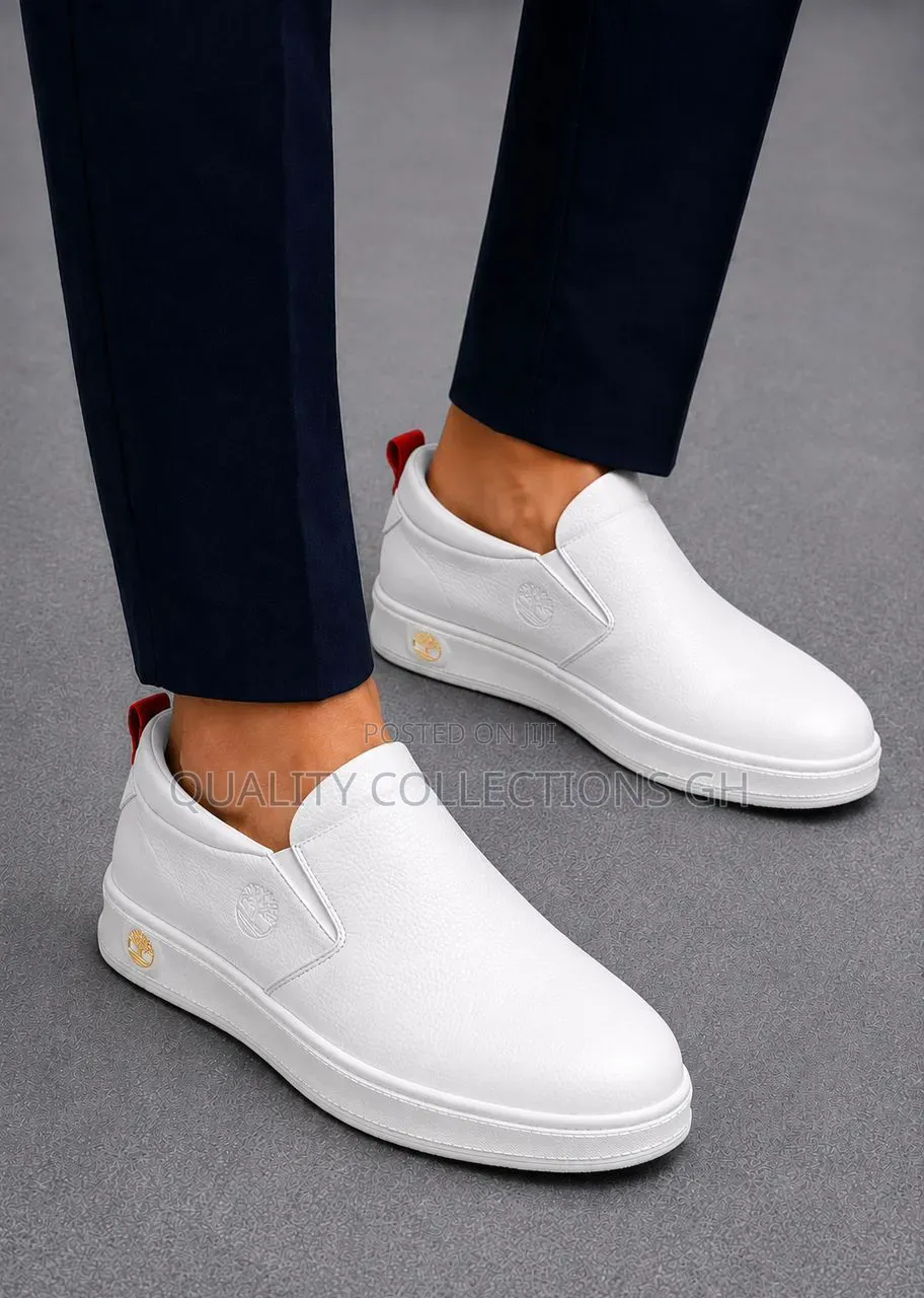 White Timberland Leather