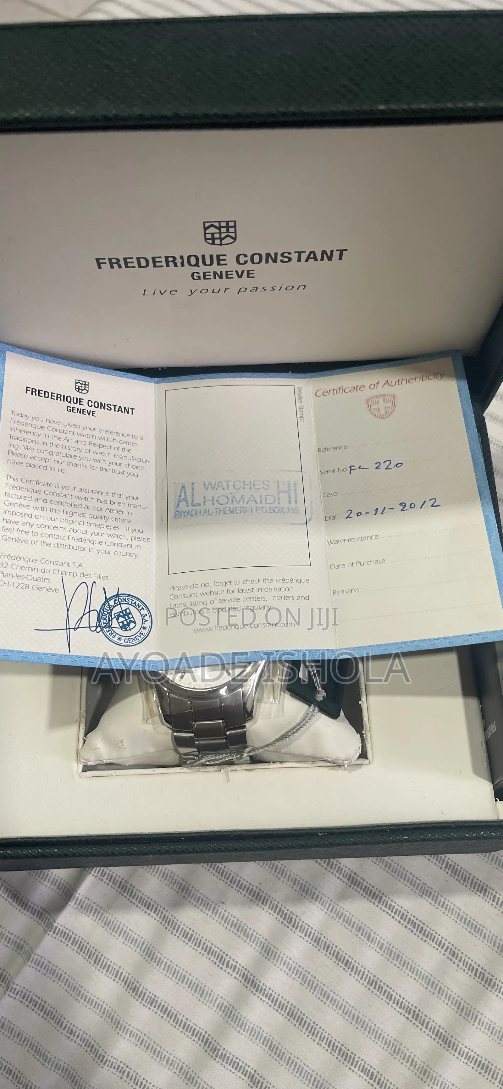 Frederique Constant Slimline Men's Watch Model Fc220s6b6b