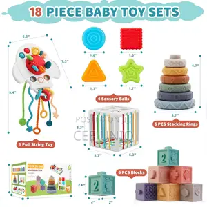 Safe Stacked Silicone Soft Baby Tooth Toys