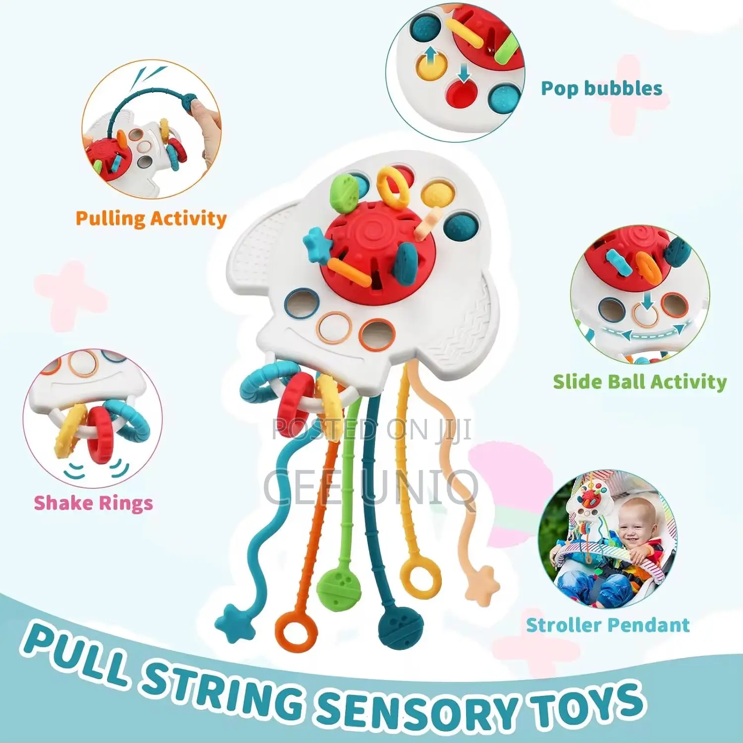 Safe Stacked Silicone Soft Baby Tooth Toys