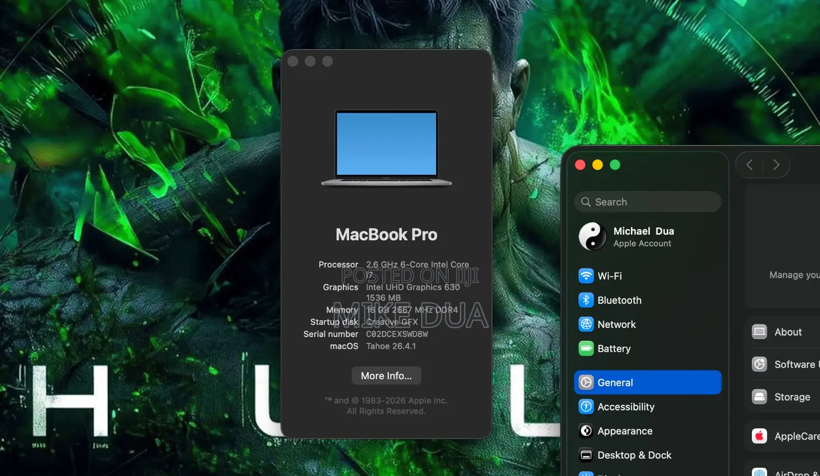 Laptop Apple MacBook Pro 2019 16GB Intel Core i7 SSD 512GB