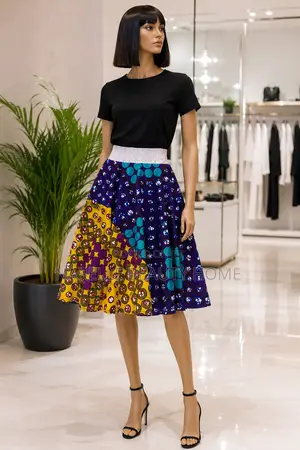 Uk Size 8 - Ladies Beautiful African Print Skirt