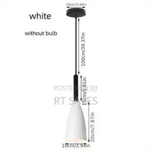 White Single Pendant Light.
