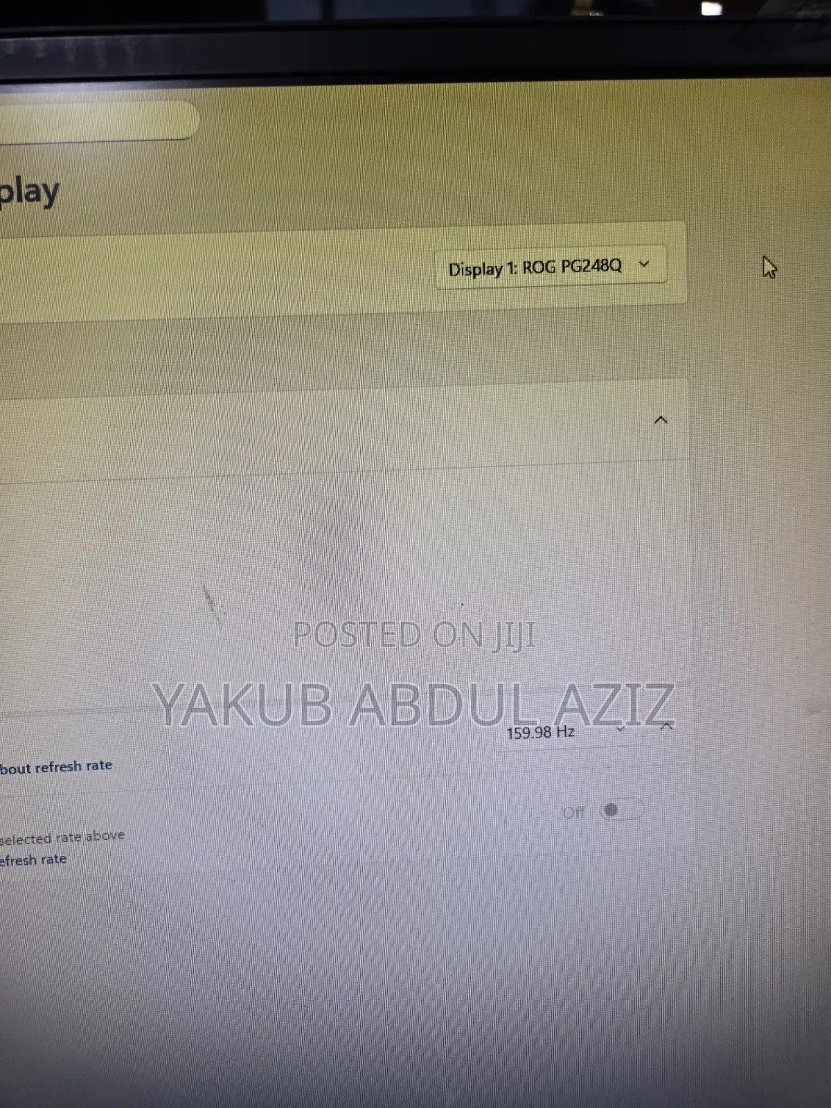 Asus Rog Pg248q 24 Inches 1080p 160hz