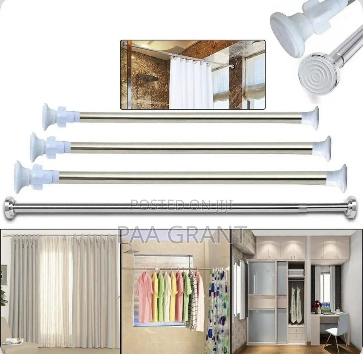 Premium Extendable Shower Curtains Rods