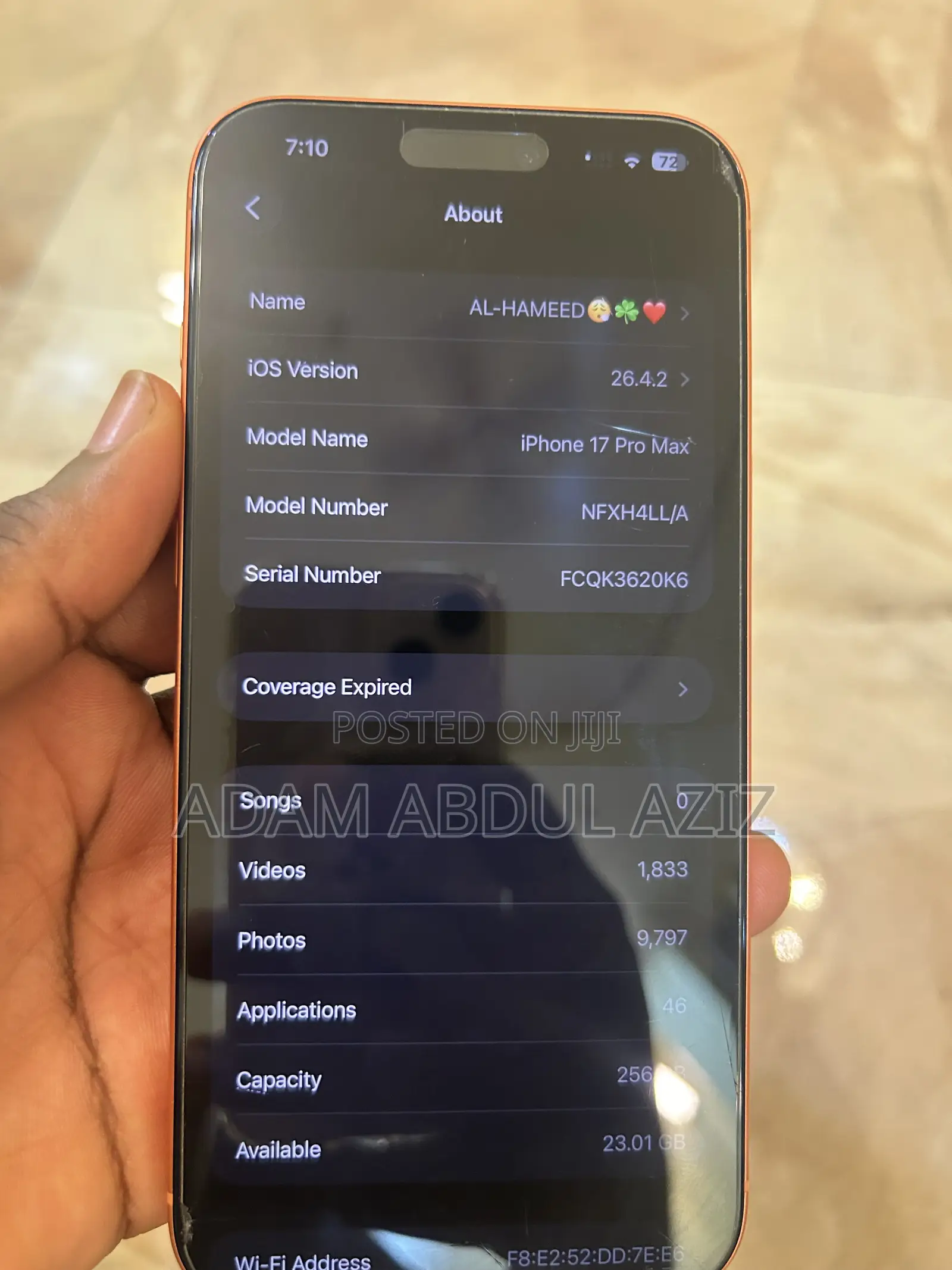 Apple iPhone 17 Pro Max 256 GB Orange