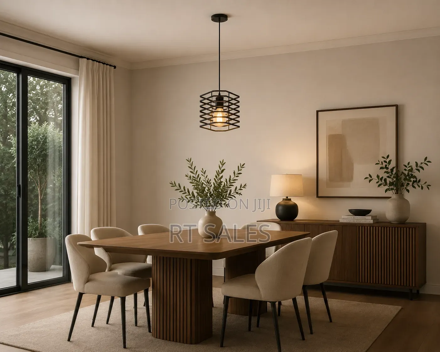 Metal Square Single Pendant Light.
