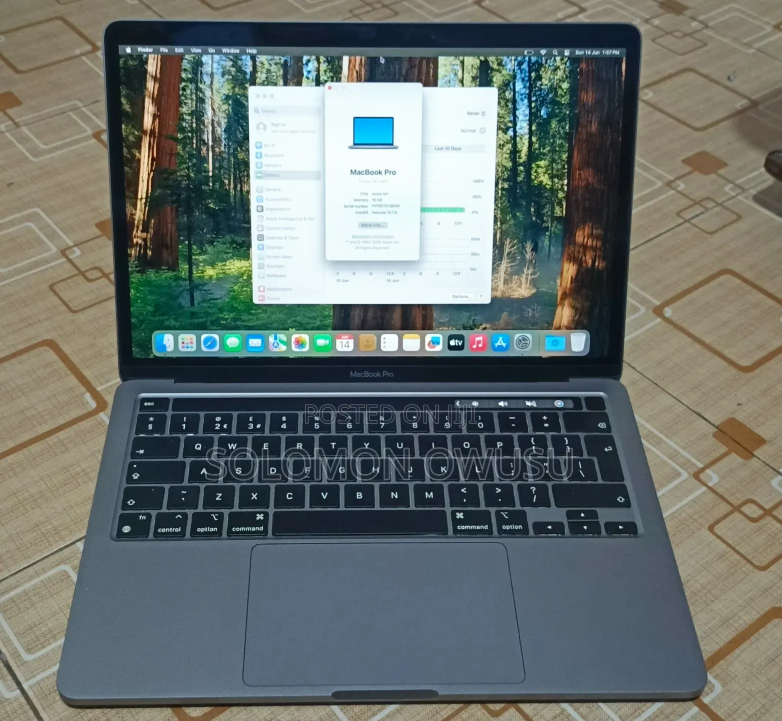 Laptop Apple MacBook Pro 2020 16GB Apple M1 SSD 512GB