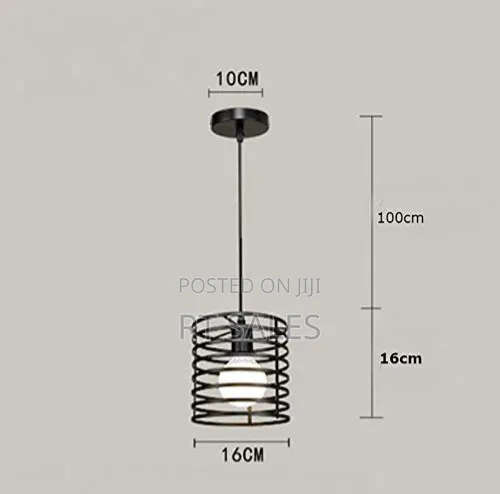 Black Single Pendant Light. Dl02