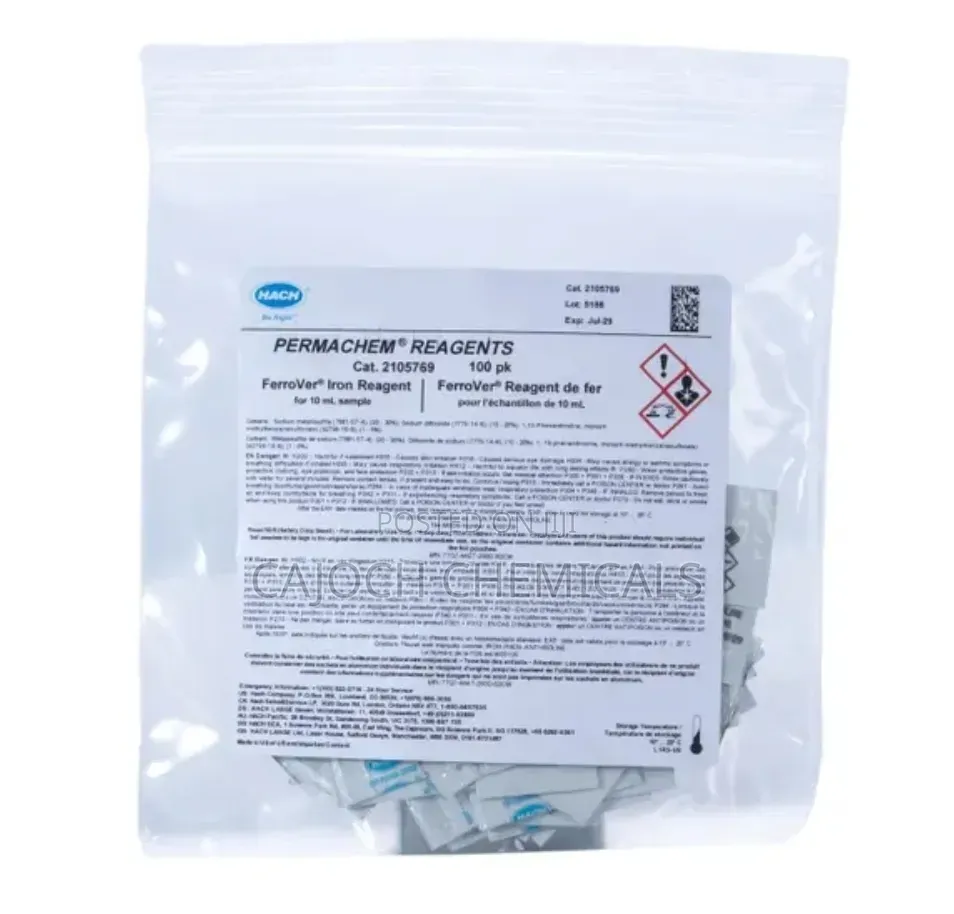 Ferrover Iron Reagent Powder Pillows, 10 Ml, Pk/100