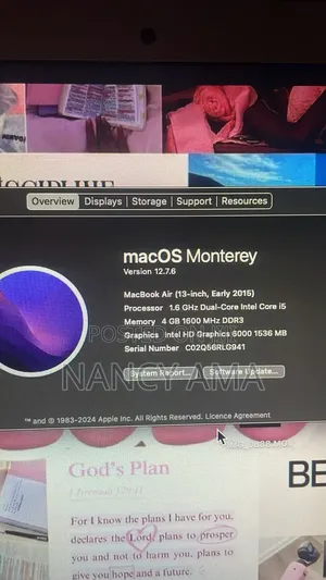 Laptop Apple MacBook Air 4GB Intel Core i5 SSD 256GB