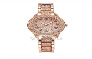 Full Diamond Steel Watch Starry Quartz Watch Bracelet Suit