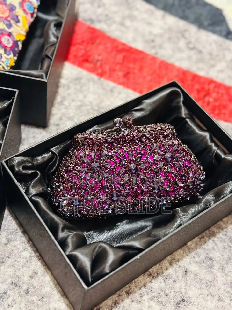 Luxury Floral Beaded Clutch Purse