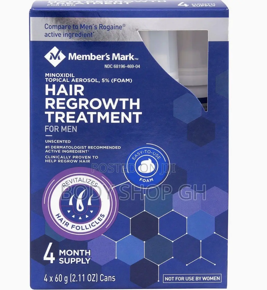 Member’S Mark Minoxidil Foam for Hair, Hairline, Beard - Kirkland