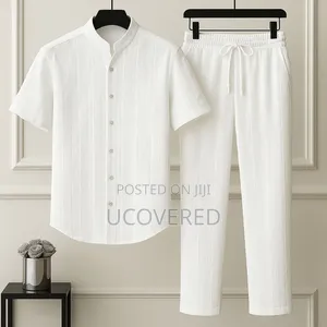 Premium White Two-Piece Set Outfit