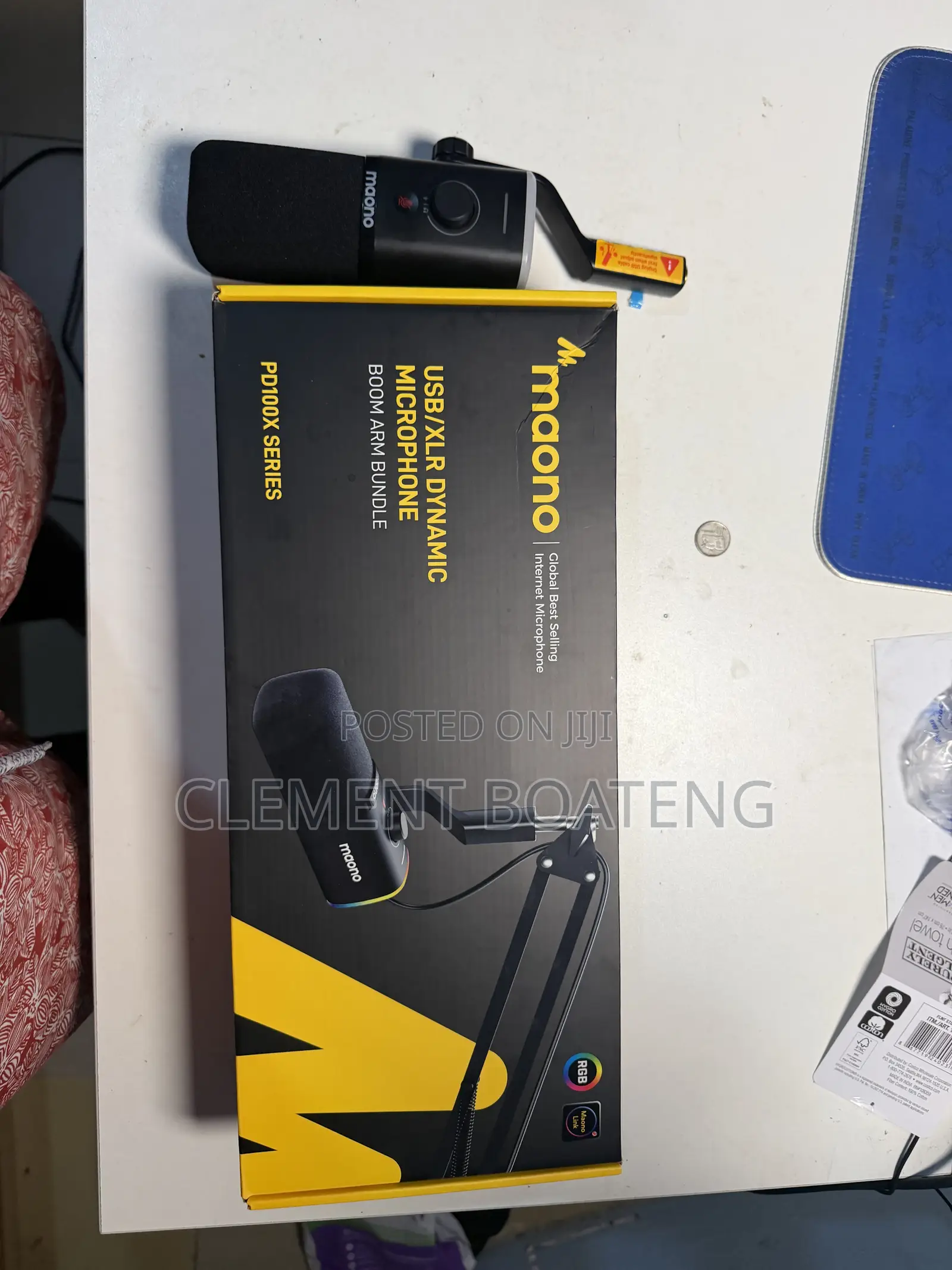 Maono Dynamic Gaming Microphone With Boom Arm