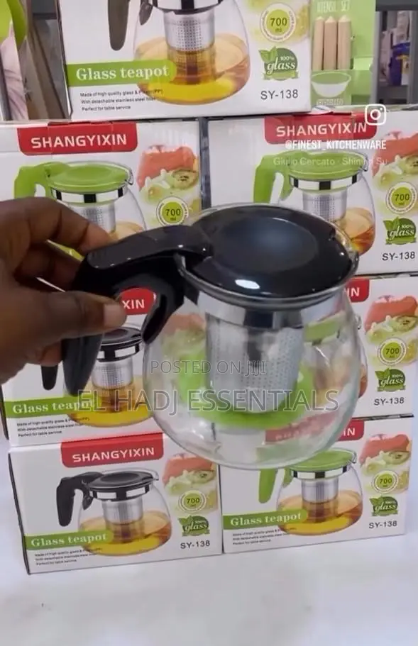 Glass Teapot With Stainless Steel Infuser 700ml