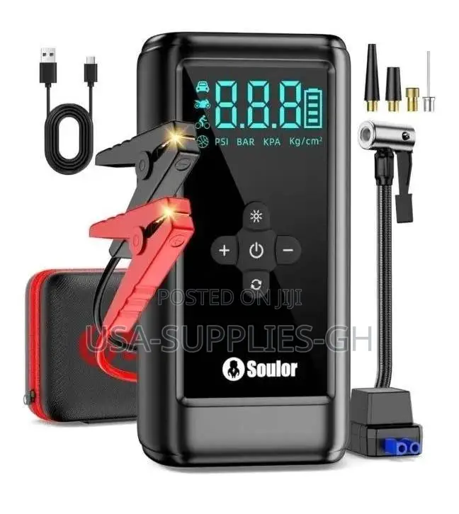 Soulor Jump Starter 6000a Air Compressor 160psi Tire Inflator From Usa