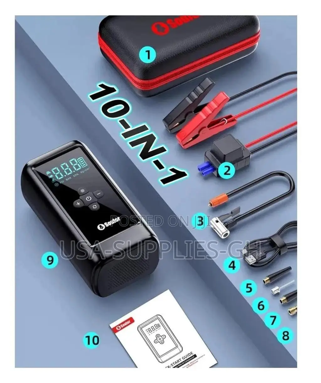 Soulor Jump Starter 6000a Air Compressor 160psi Tire Inflator From Usa