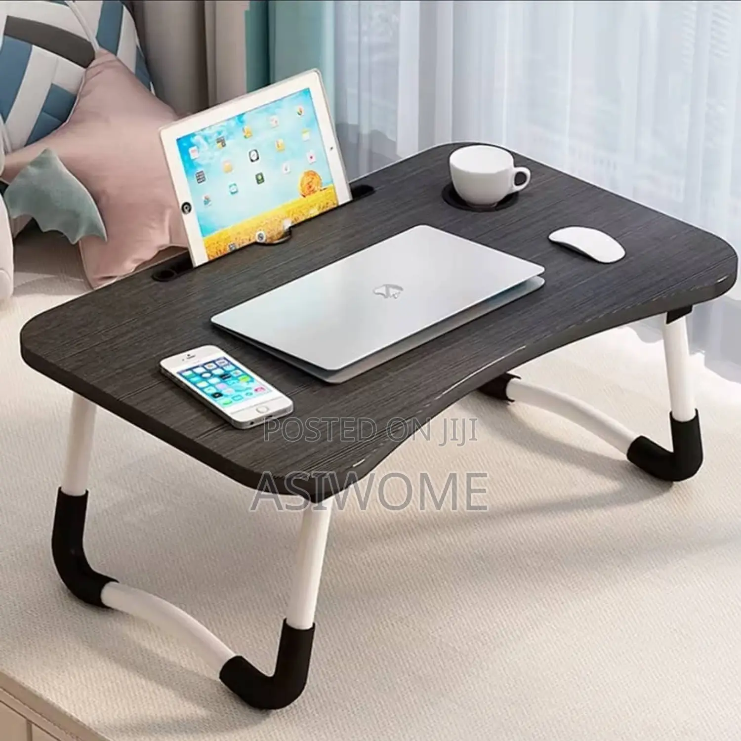 Foldable Bed Laptop Table Drawer and Holder