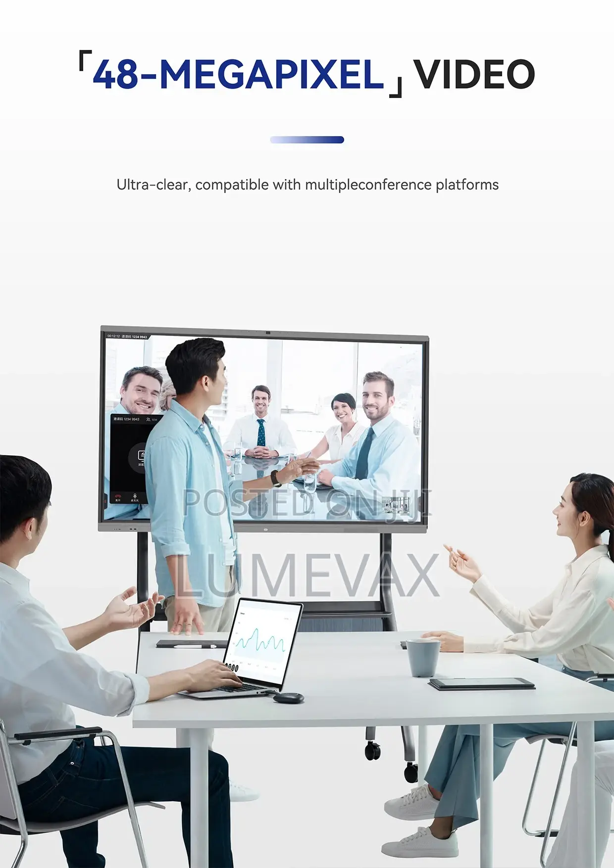 Lumevax Interactive Flat Panel Smartboard/4 Core/Andriod 14/65"