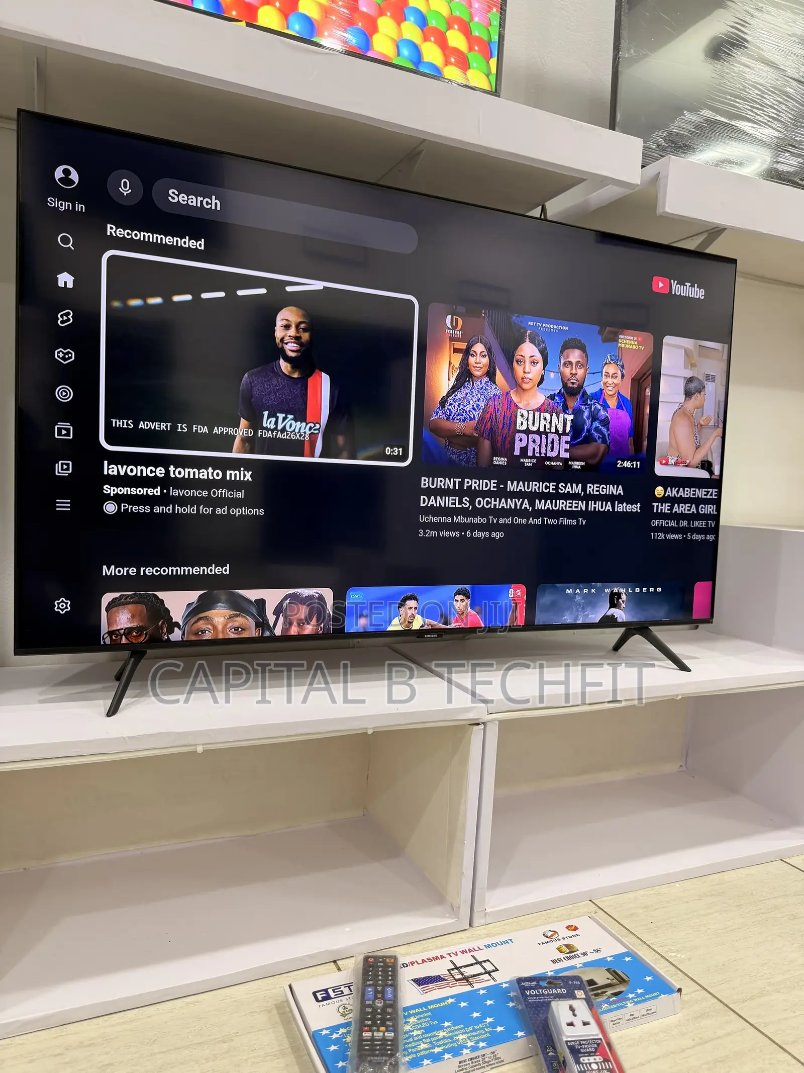 55inches Samsung Crystal Uhd HDR Smart Machine