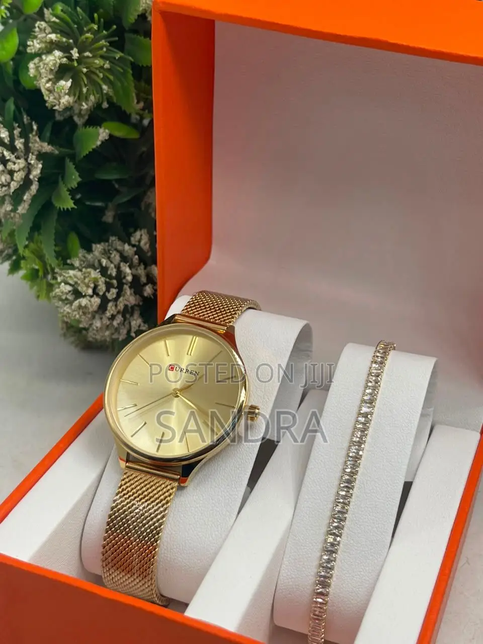 Curren 2-in-1 Ladies Watch Bracelet Set