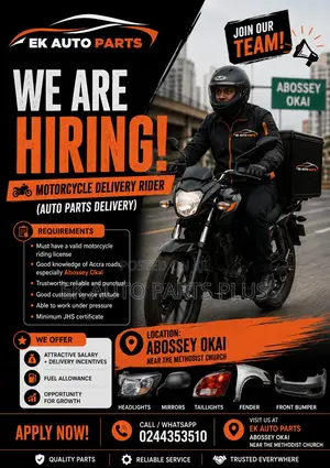 Dispatch/Delivery Rider for Employment