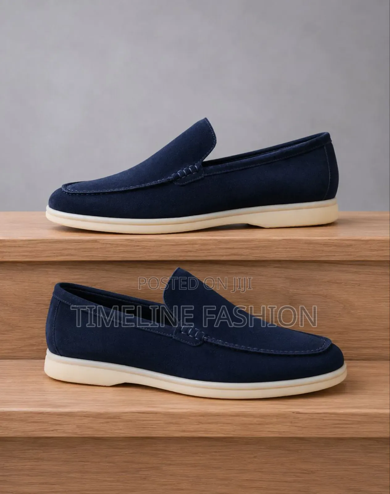 Men's Suede Loro Piana Loafers Blue Size 39 -45