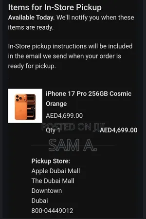 New Apple iPhone 17 Pro 256 GB Orange