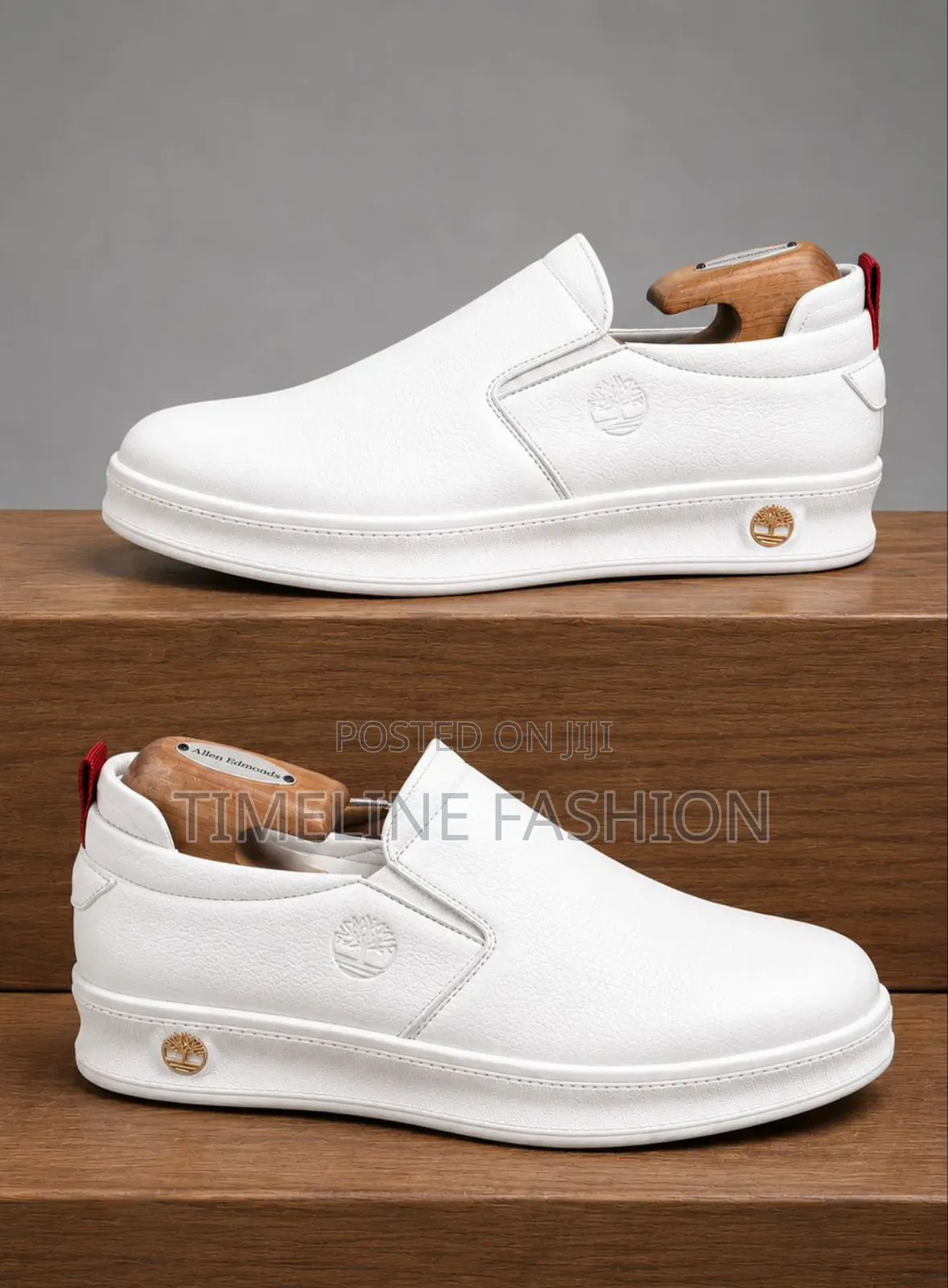 All White Timberland Easy Wear Leather Sneakers