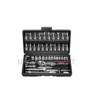 46 Pieces Hand Tools Kit for Your Car and Repair Set of Socket