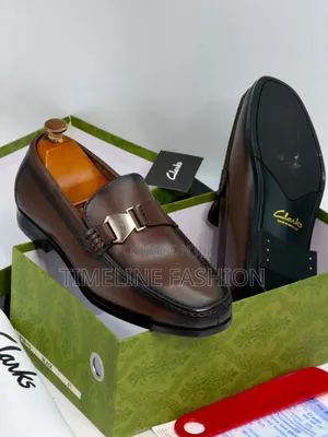 Brand New Executive Men's Clark's Coffee Brown Shoes