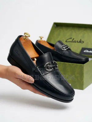 Clark's Black Leather Gent Shoes Size 39 -46