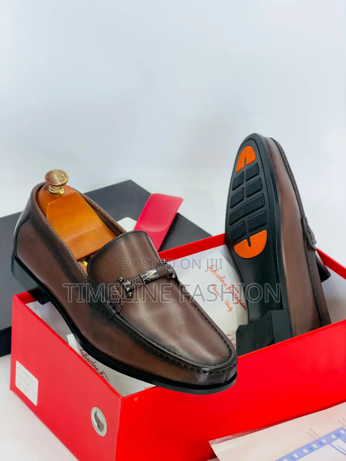 Gianfranco Butteri Coffee Brown Leather Shoes Size 39 -46