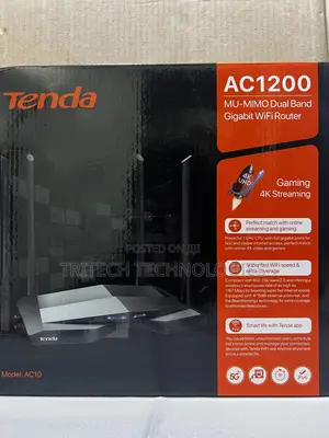 Tenda Ac10 Ac1200 Dual Band 4 Antenna Gigabit Wi-fi Router